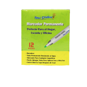 Marcador Permanente New Student Verde NS-33