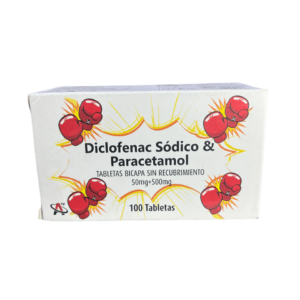 Diclofenac Sódico y paracetamol 100 tabletas