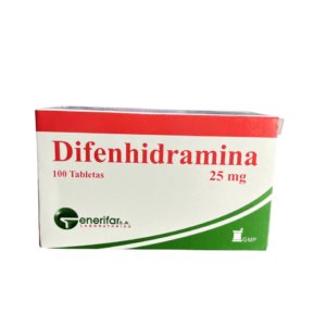 DIFENHIDRAMINA 25 MG X100 TABLETAS GENERIFAR