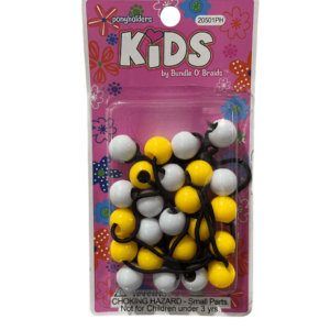 Bolita para el pelo blanco y amarillo grande KIDS