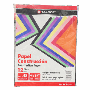 Papel construcción Talbot 12 colores 48 hojas