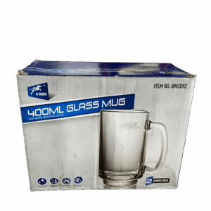 Set de vasos con mango de cristal 400ml