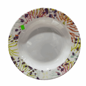 Plato con diseño colorido