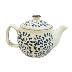 Tetera de porcelana con diseño