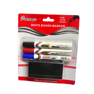 Set marcador de pizarra con borrador x3 tablero 0123
